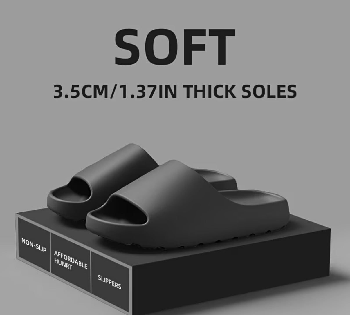 Unisex slip on slides